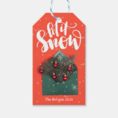 Custom Beautiful Farben frohe Weihnachten Geschenkanhänger (Vorderseite)