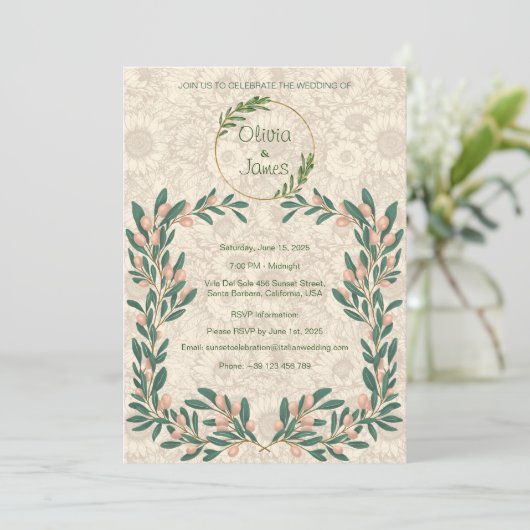 Custom Beautiful Floral Dunkel Burgundy Pink & Gre Einladung (Stehend Vorderseite)