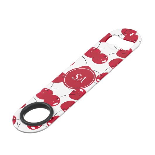 Custom Beautiful Fresh Red Cherry Flasche Opener Speed Flaschenöffner (Rückseite Schrägansicht)