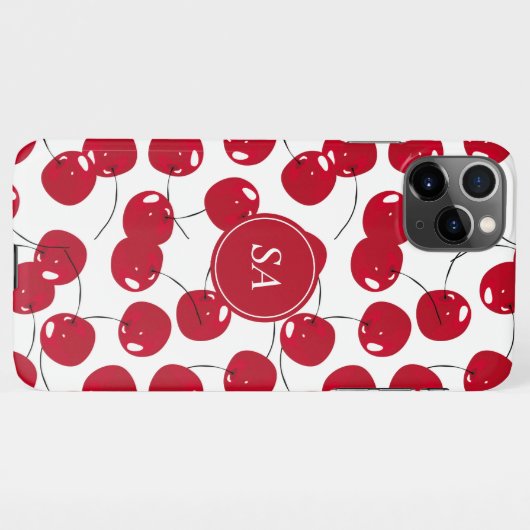 Custom Beautiful Fresh Red Cherry Muster iPhone Hülle (Rückseite (Horizontal))