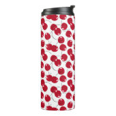 Custom Beautiful Fresh Red Cherry Muster Thermal Thermosbecher (Nach links gedreht)