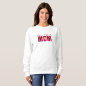 Custom "Beautiful Mama" Floral Pink Mütter Day Sweatshirt (Vorne ganz)