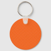 CUSTOM Beautiful Orange Geometric Endless Pattern Schlüsselanhänger (Rückseite)