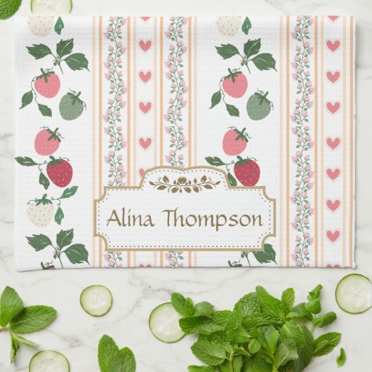 Custom beautiful retro pattern botanical mama geschirrtuch (Gefaltet)