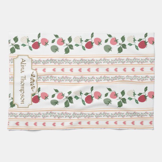 Custom beautiful retro pattern botanical mama geschirrtuch (Horizontal)