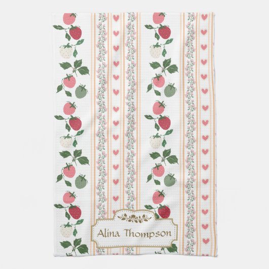 Custom beautiful retro pattern botanical mama geschirrtuch (Vertikal)