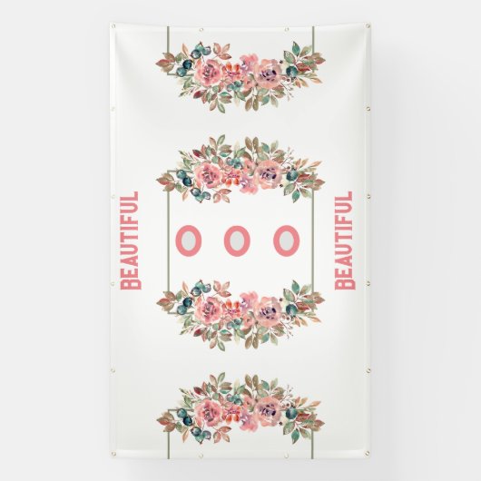 Custom Beautiful Text Wedding Signes Poster Banner (Vertikal)