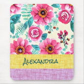 Custom beautiful texture background floral mousepad (Vorne)