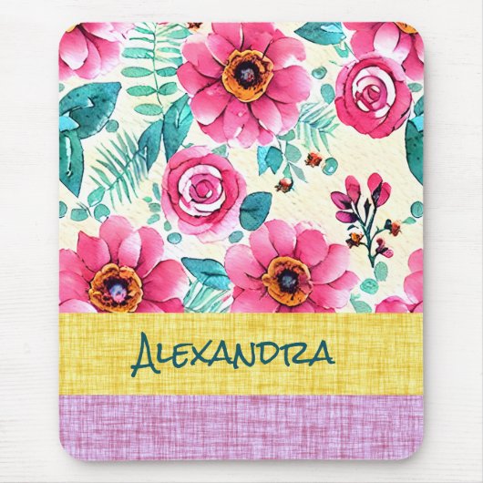 Custom beautiful texture background floral mousepad (Vorne)