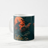 Custom Beautiful Witch Halloween Accent Mug, Perso Kaffeetasse (Vorderseite Links)