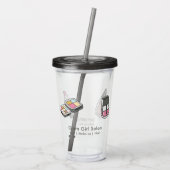 Custom Beauty Beruflich Acrylic Tumbler Acryltrinkbecher (Rückseite)