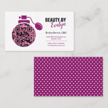 Custom Beauty Salon Business Cards | QR-Code