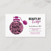 Custom Beauty Salon Business Cards | QR-Code Visitenkarte (Vorderseite)