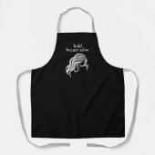 Custom Beauty Salon Co. Name Black & Silver Mitarb Schürze (Vorderseite)
