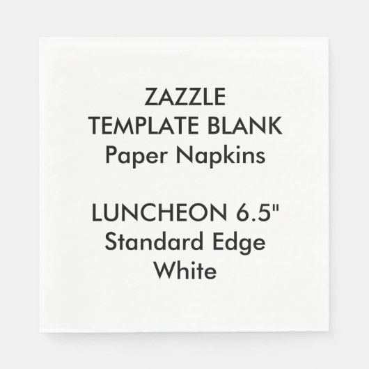 Custom Bedruckt Large WHITE Luncheon Papier Napkin Serviette (Vorderseite)