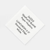 Custom Bedruckt Large WHITE Luncheon Papier Napkin Serviette (Ecke)