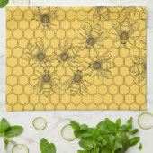 Custom Bee Apiary Kittuch Geschirrtuch (Gefaltet)