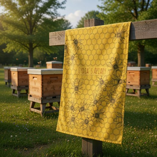 Custom Bee Apiary Kittuch Geschirrtuch