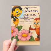 Custom bee baby shower  acryleinladungen (Insitu (Handheld))