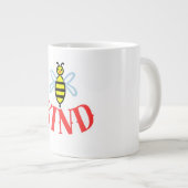 Custom Bee Kind Personalized Gift  Jumbo-Tasse (Vorderseite Rechts)
