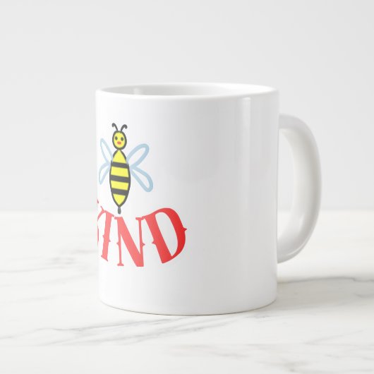 Custom Bee Kind Personalized Gift  Jumbo-Tasse (Vorderseite Rechts)