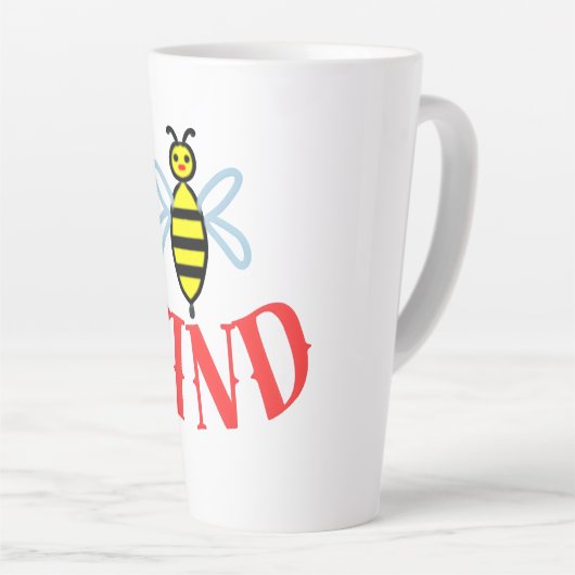 Custom Bee Kind Personalized Gift  Milchtasse (Rechte Ecke)
