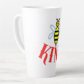 Custom Bee Kind Personalized Gift  Milchtasse (Linke Ecke)