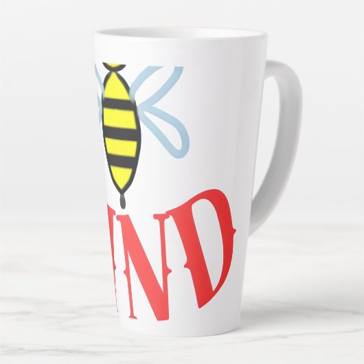 Custom Bee Kind Personalized Gift  Milchtasse (Rechte Ecke)