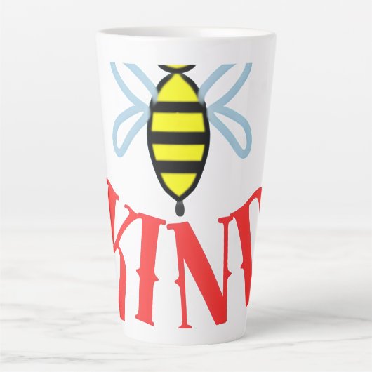 Custom Bee Kind Personalized Gift  Milchtasse (Vorderseite)