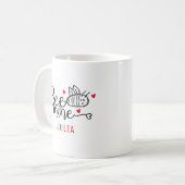 Custom Bee Mine, Valentinstag Kaffeetasse (Vorderseite Links)