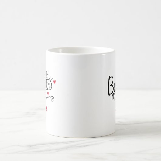 Custom Bee Mine, Valentinstag Kaffeetasse (Mittel)