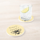 Custom Bee Untersetzer Sandstone Untersetzer (Seite)