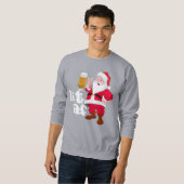 Custom Beer Love Santa LIT Weihnachten AF Sweatshirt (Vorne ganz)