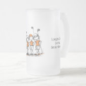 Custom Beer Mug for Ladies Golf League  Mattglas Bierglas (VorderseiteRechts)