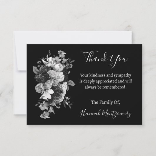 Custom Beerdigung Beileid Foto Vielen Dank Karten (Vorderseite)