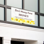 Custom Bees Honey Farm 3' x 5' Display Banner (Äußeres Gebäude)