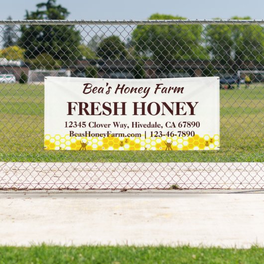 Custom Bees Honey Farm 6' Display Banner (Insitu)