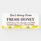 Custom Bees Honey Farm 6' Display Banner (Horizontal)