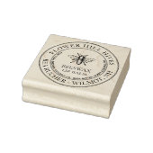 Custom BeesWachs Lip Balm mit Heraldic Honeybee Gummistempel (Stempel)