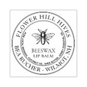 Custom BeesWachs Lip Balm mit Heraldic Honeybee Gummistempel (Prägung)