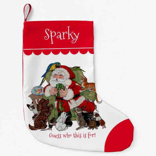 Custom Begleiter Weihnachten Weihnachtslieder Katz Kleiner Weihnachtsstrumpf (Vorderseite)