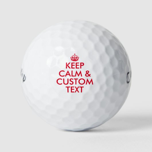 Custom Behalten Ruhe Callaway Golfball Geschenk Se (Vorderseite)