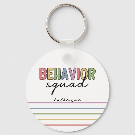 Custom Behavior Squad | ABA Behavior Therapist Schlüsselanhänger (Vorderseite)