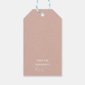 Custom Beige Blessings Gift Tags Geschenkanhänger (Rückseite)