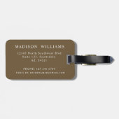 Custom Beige Gray Brown Aztec Muster Gepäckanhänger (Rückseite horizontal)