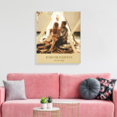 Custom Beige Hochzeitstermin Stretched Leinwand (Insitu (Wohnzimmer))