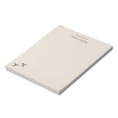 Custom Beige Hummingbird Notepad Notizblock (Rotiert)