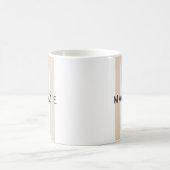 Custom Beige Monogram Mug Gift for Teacher or Girl Kaffeetasse (Mittel)