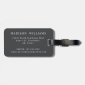 Custom Beige Tan Brown Gray Aztec Muster Gepäckanhänger (Rückseite horizontal)