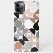 Custom Beige Tan Grau Aquamarin Black Green Retro  iPhone Hülle (Rückseite)